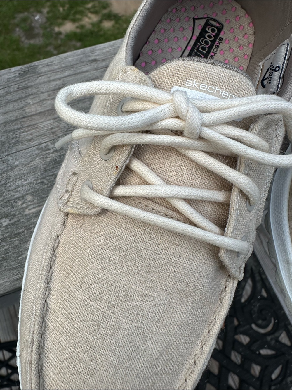Skechers Women's Lace-Up Casual Sneakers in Cream - Picture 7 of 13